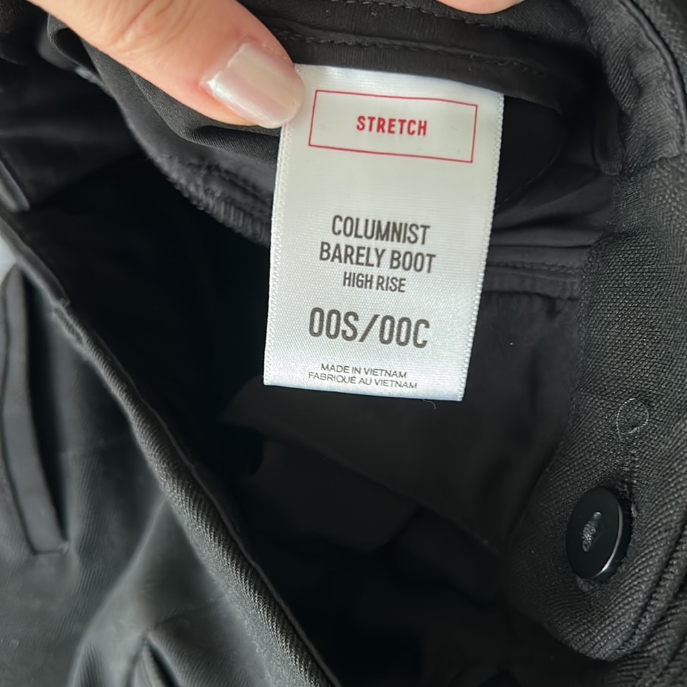 Express Black Columnist Barely Boot High Rise Pan… - image 3